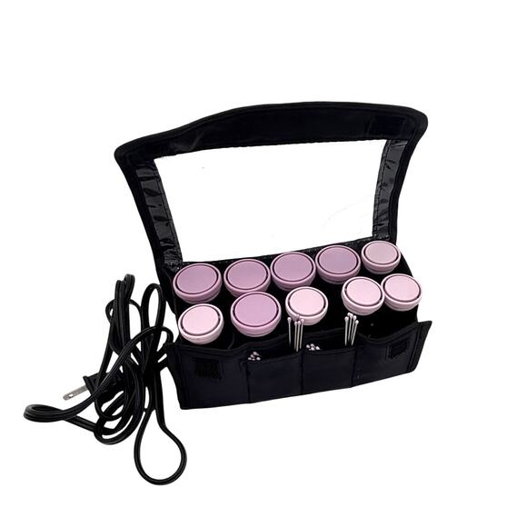 Remington Compact Travel Ceramic Curlers Hair Setter 10 Hot Rollers & Clips Work - Picture 9 of 11